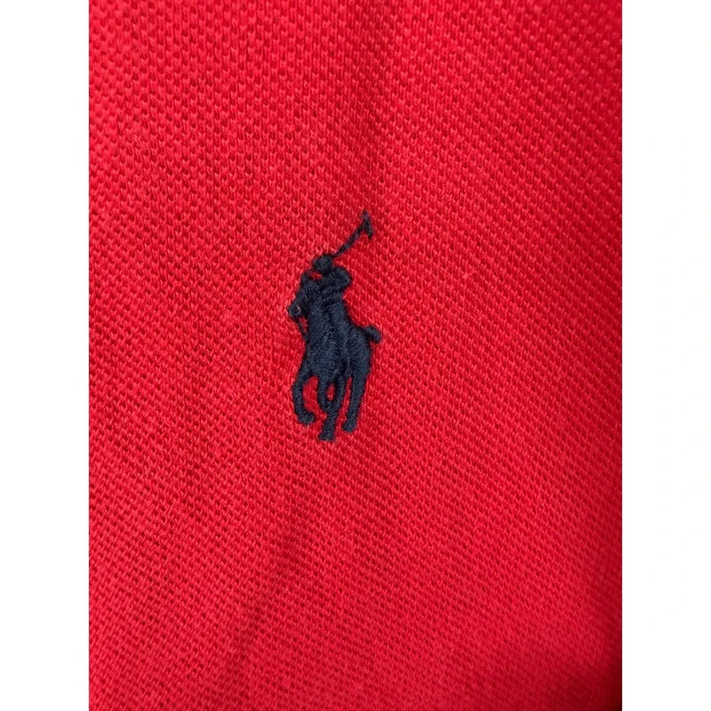 Polo Ralph Lauren Mens 2XLT Red Pique Cotton Polo Shirt Short Sleeve Tall XXL